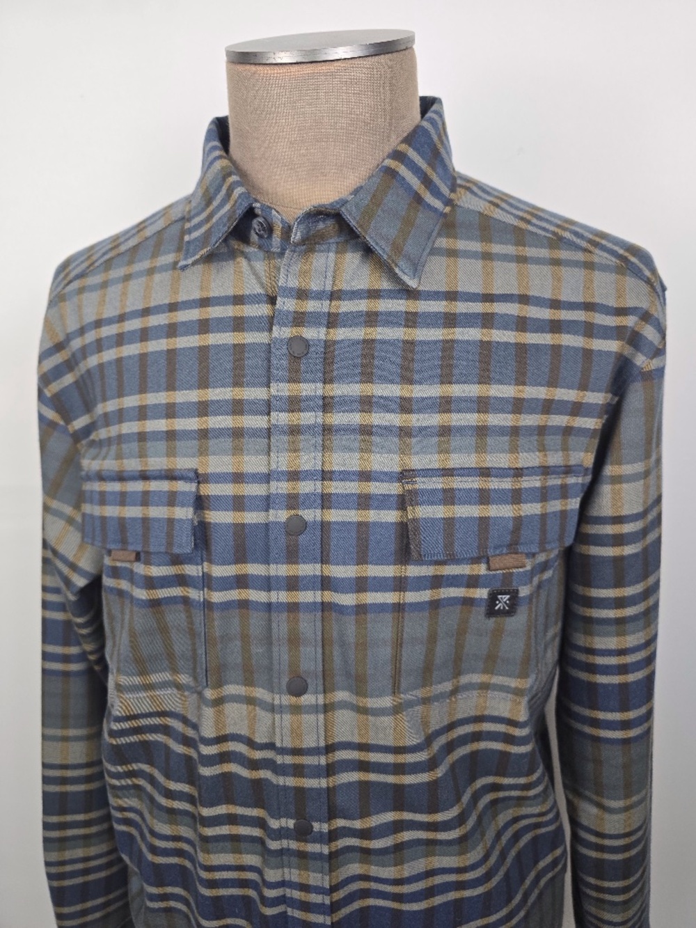 Roark Diablo Flannel Shirt Snap Shacket Mens XL Plaid